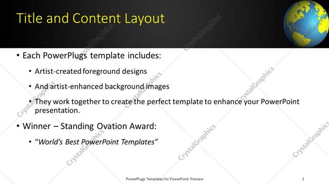 Title and Content presentation slide layout