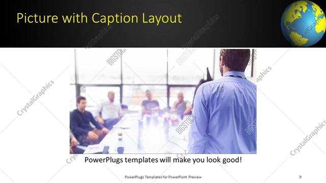 Picture with Caption presentation slide layout