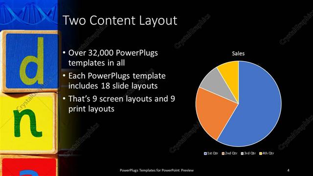 Two Content presentation slide layout