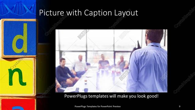 Picture with Caption presentation slide layout