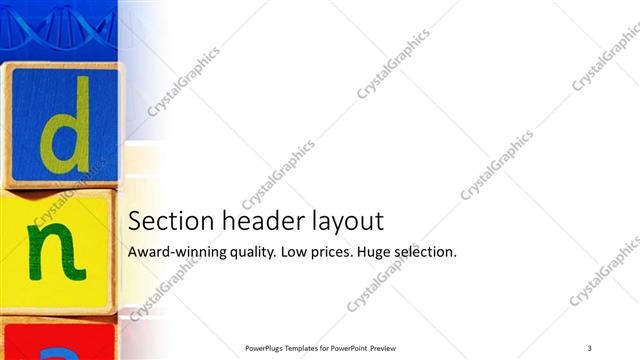 Section Header presentation slide layout