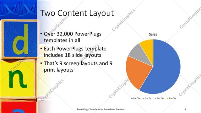 Two Content presentation slide layout