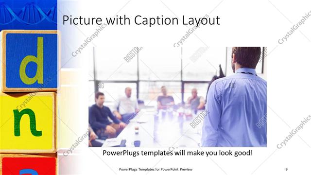 Picture with Caption presentation slide layout