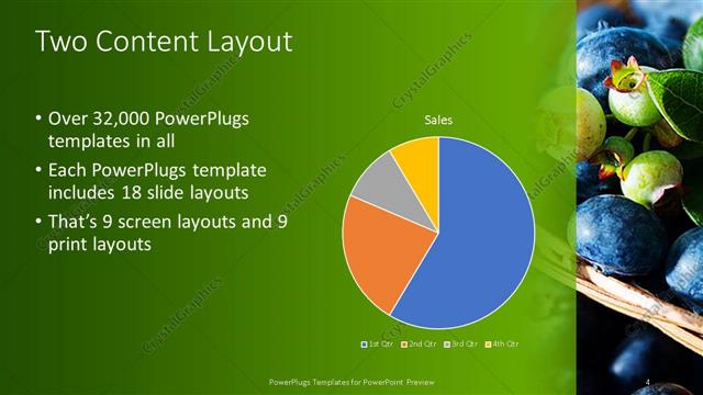 Two Content presentation slide layout