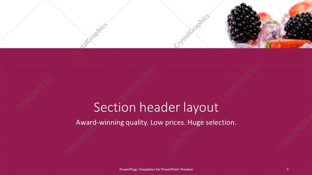 Section Header presentation slide layout