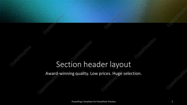 Section Header presentation slide layout