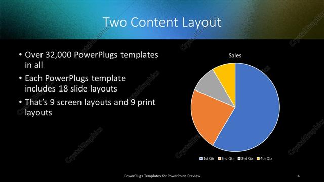 Two Content presentation slide layout