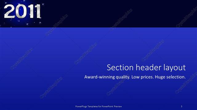 Section Header presentation slide layout