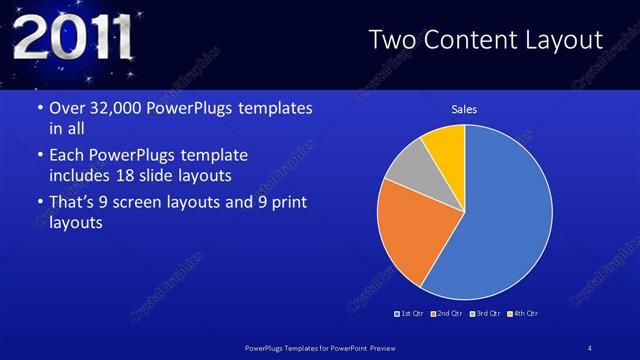 Two Content presentation slide layout