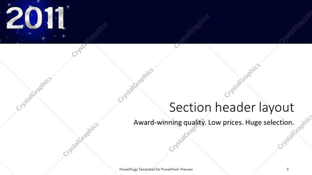 Section Header presentation slide layout