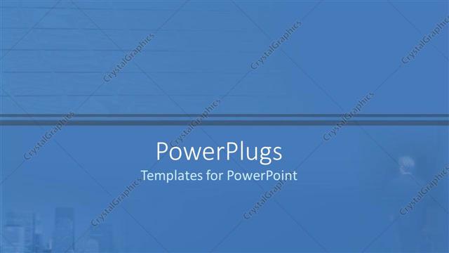  Presentation with buildings - A bluish background with few buildings and a person