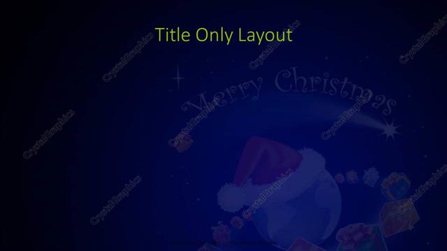 Title Only presentation slide layout