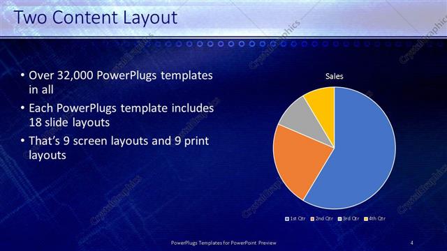 Two Content presentation slide layout