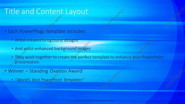 Title and Content presentation slide layout