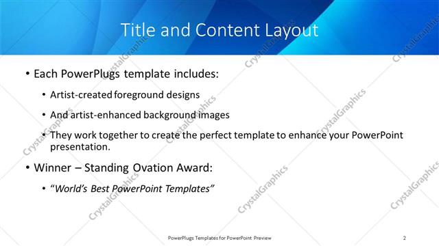 Title and Content presentation slide layout