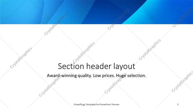 Section Header presentation slide layout