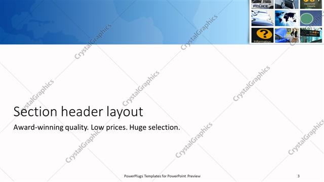 Section Header presentation slide layout