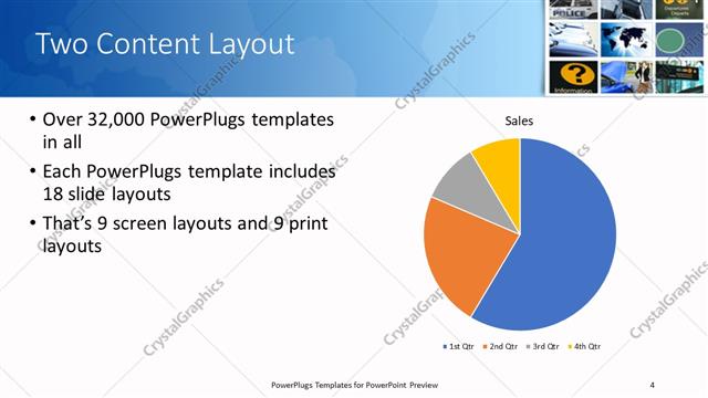 Two Content presentation slide layout