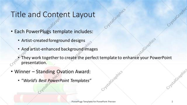 Title and Content presentation slide layout
