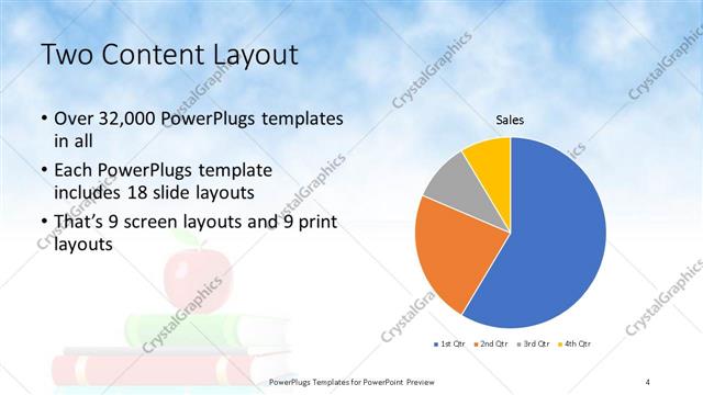 Two Content presentation slide layout