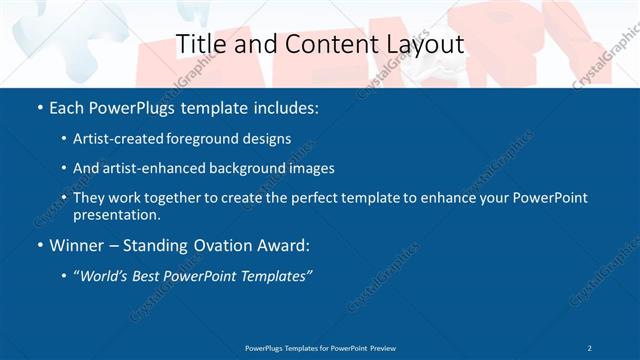 Title and Content presentation slide layout