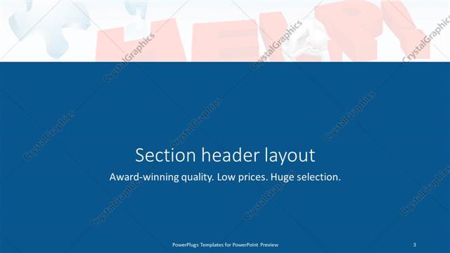 Section Header presentation slide layout