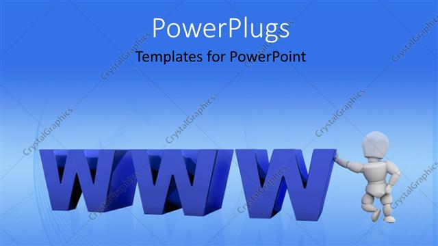  Presentation with web - A bluish background and the www words