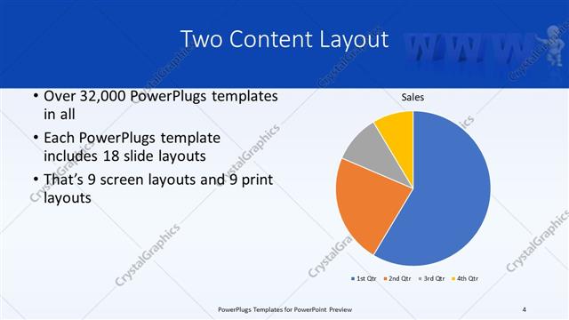 Two Content presentation slide layout