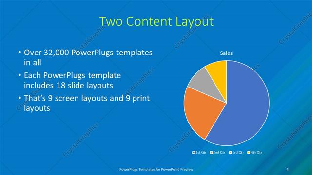 Two Content presentation slide layout