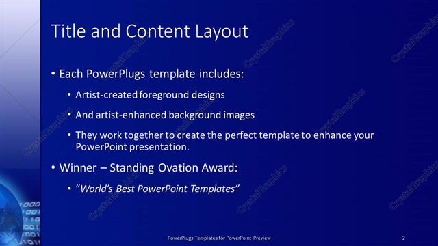 Title and Content presentation slide layout