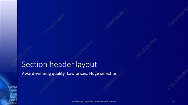 Section Header presentation slide layout