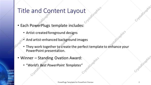 Title and Content presentation slide layout