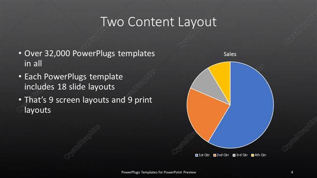 Two Content presentation slide layout