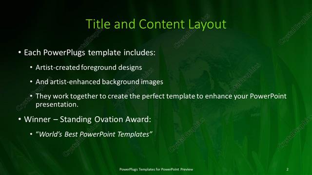 Title and Content presentation slide layout