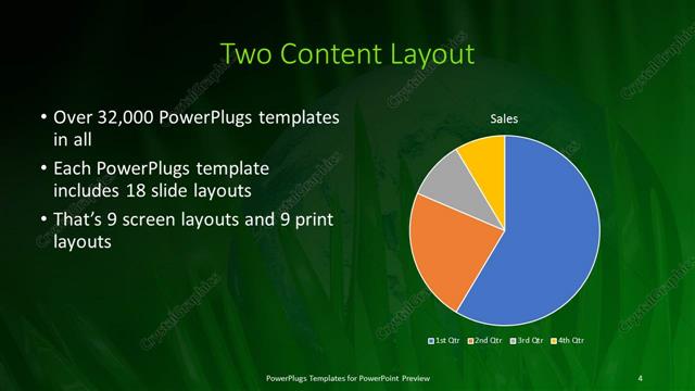 Two Content presentation slide layout