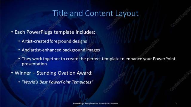 Title and Content presentation slide layout