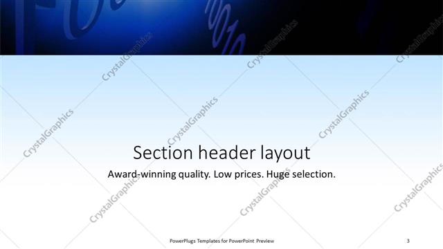 Section Header presentation slide layout