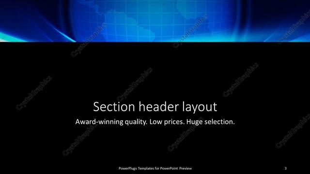 Section Header presentation slide layout