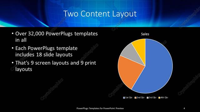 Two Content presentation slide layout