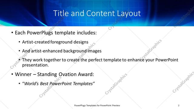 Title and Content presentation slide layout