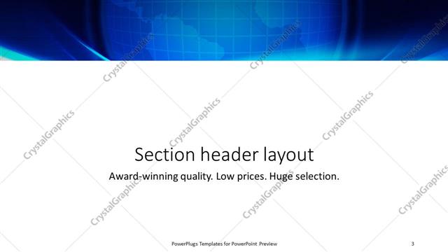 Section Header presentation slide layout