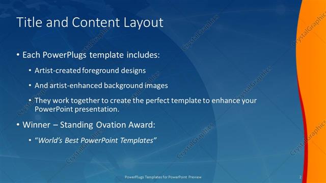 Title and Content presentation slide layout