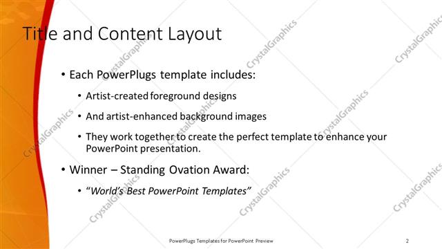 Title and Content presentation slide layout