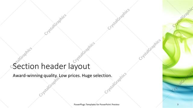 Section Header presentation slide layout