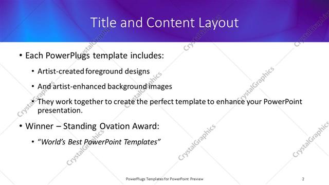 Title and Content presentation slide layout