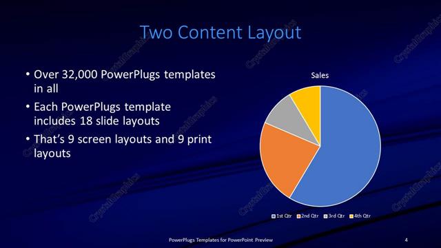 Two Content presentation slide layout