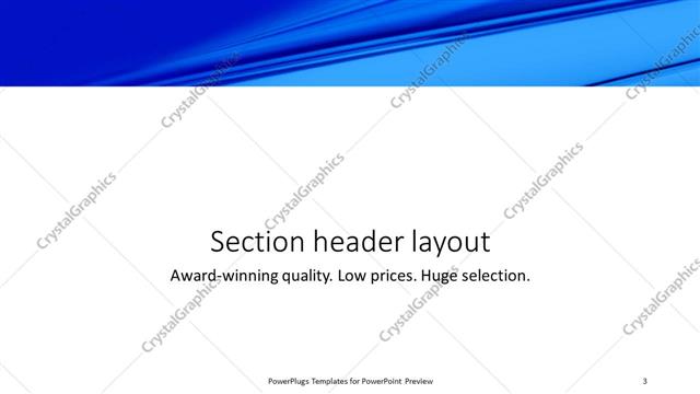 Section Header presentation slide layout
