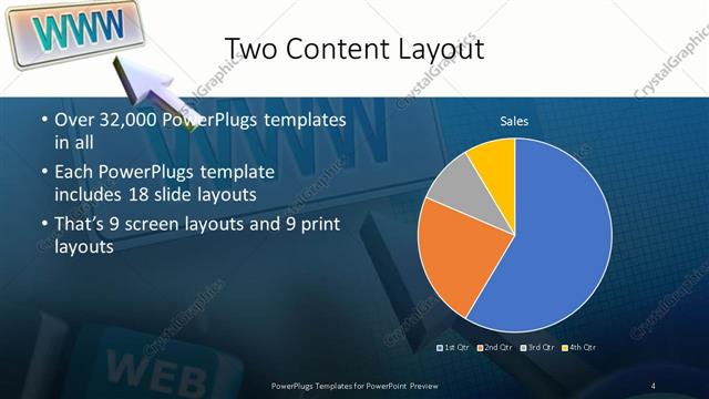 Two Content presentation slide layout