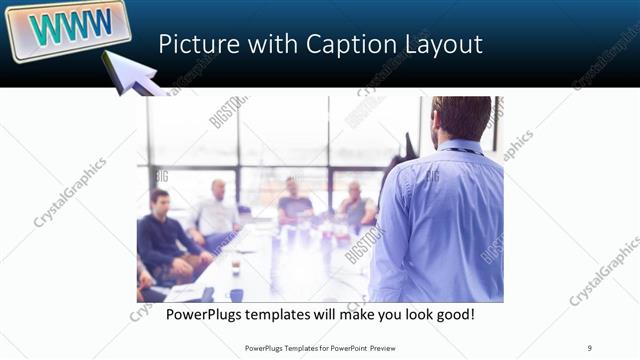 Picture with Caption presentation slide layout