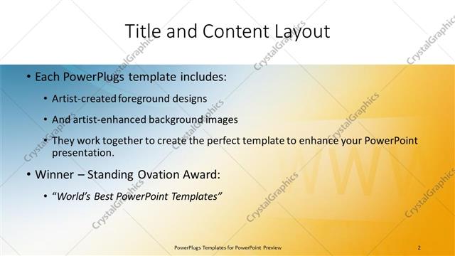 Title and Content presentation slide layout